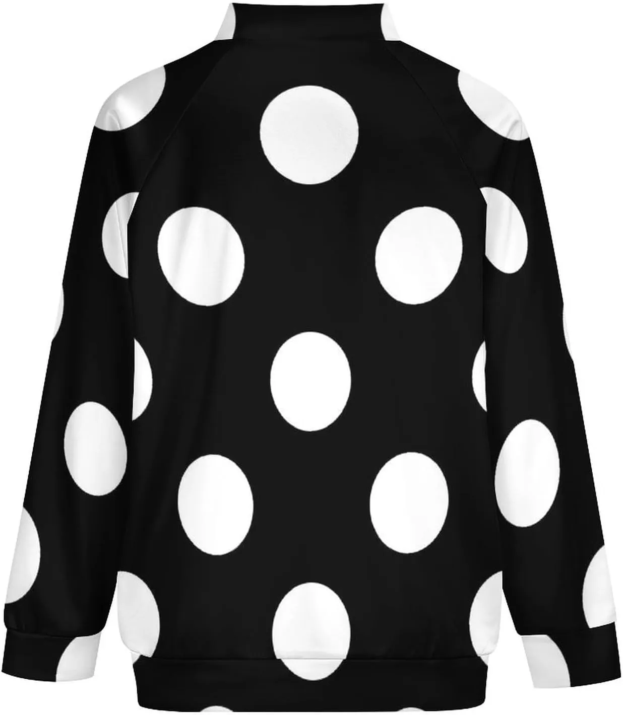 Big Polka Dot Pattern Lightweight Bomber Jacket Men Golf Fashion Coat Track Jackets Casual Windbreaker Shirt