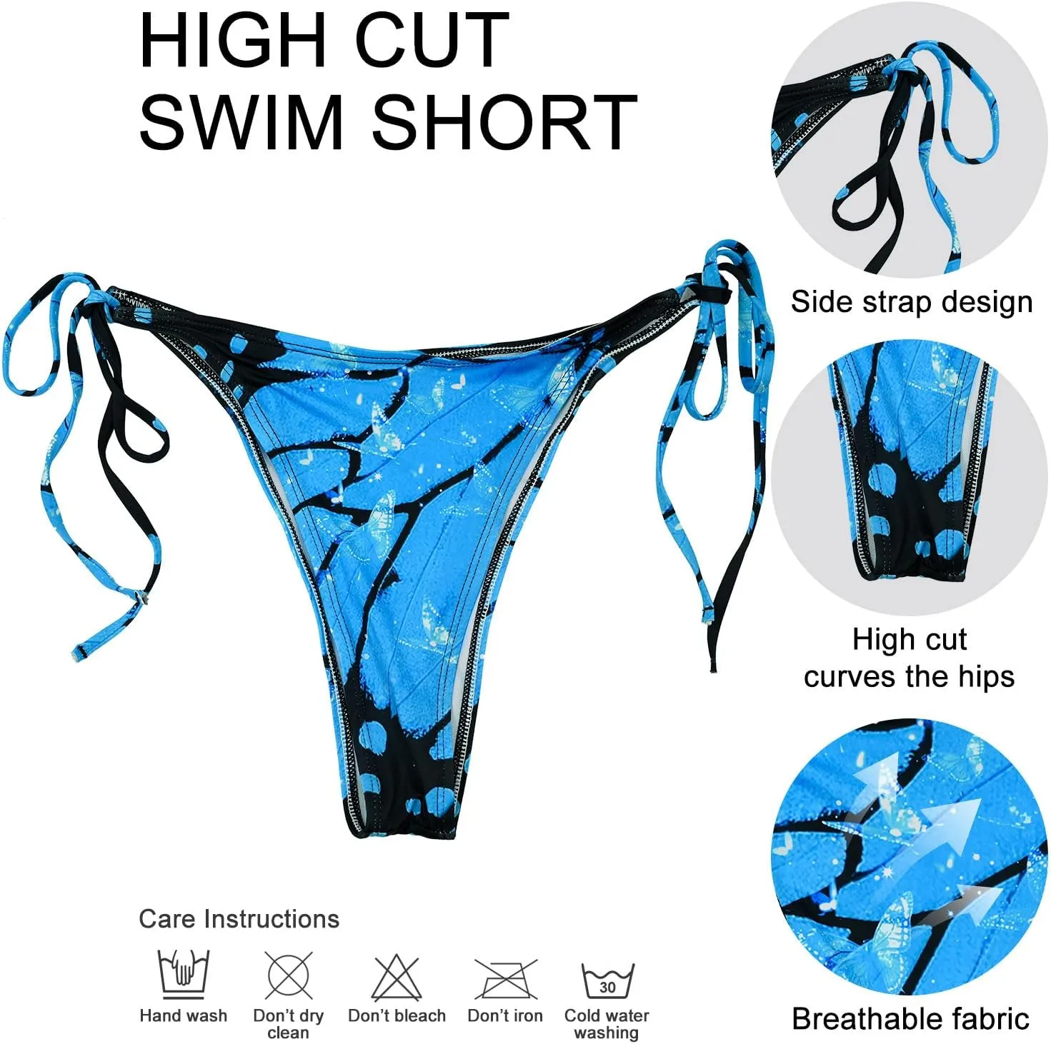 Bikini Set for Women Two Piece Swimsuits V Neck Halter String Triangle Bathing Suits