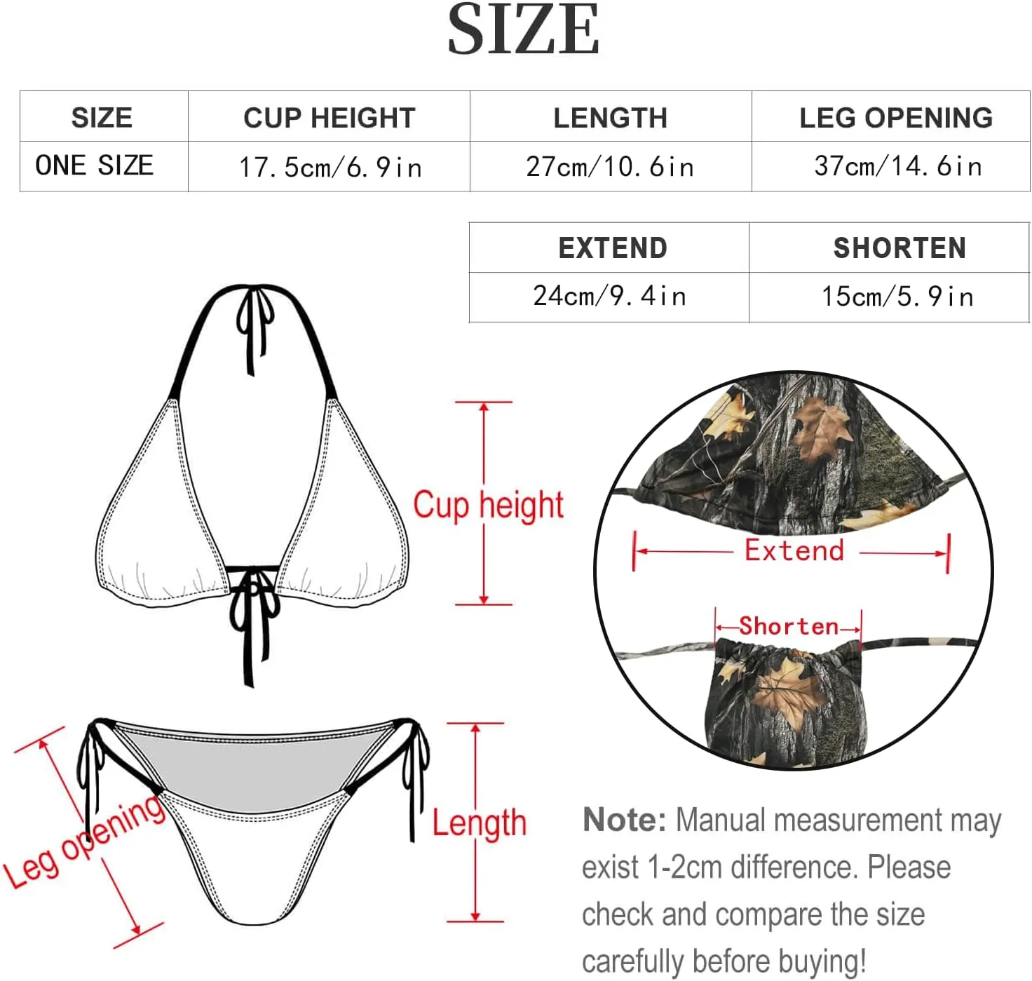 Bikini Set for Women Two Piece Swimsuits V Neck Halter String Triangle Bathing Suits