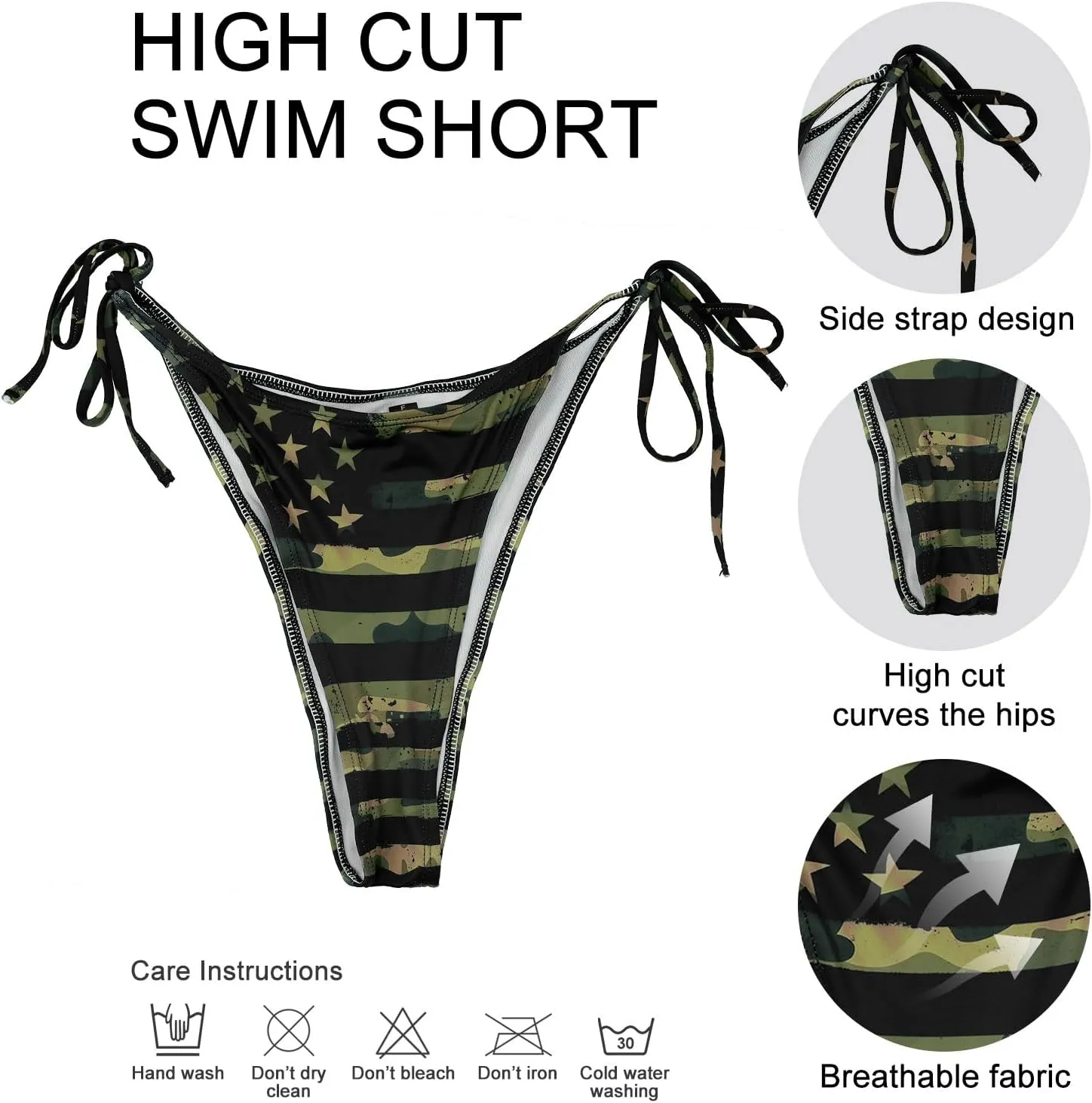 Bikini Set for Women Two Piece Swimsuits V Neck Halter String Triangle Bathing Suits