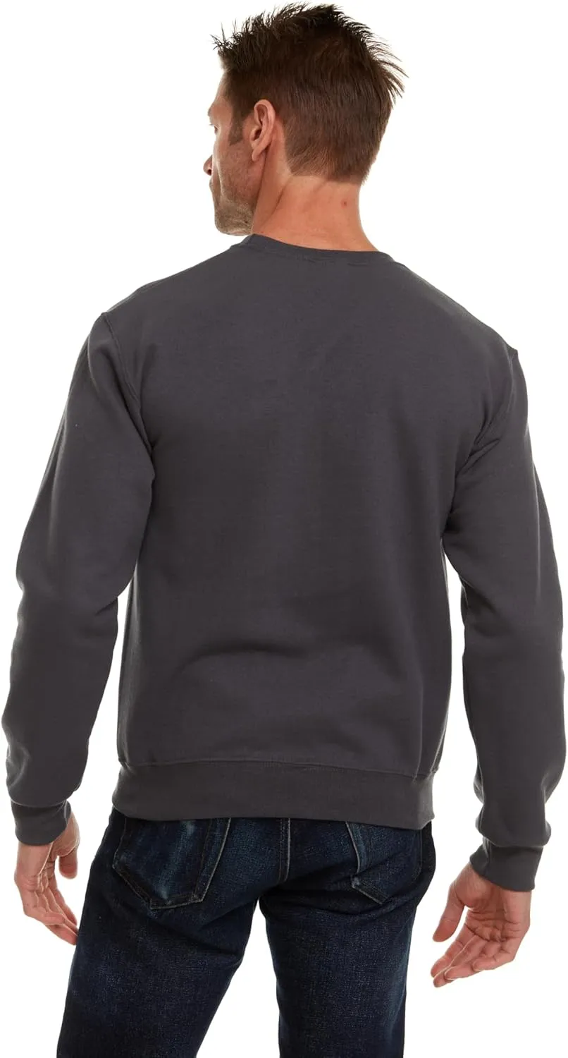 BILLIONHATS 3 Pack Mens Crewneck Sweater Bulk Multipack, Cotton, Screenprinting Sweat Shirts For Men, Layer Shirt