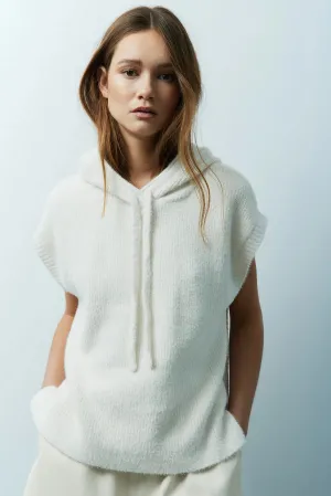 BIRDIE HOODED SWEATER - CREAM