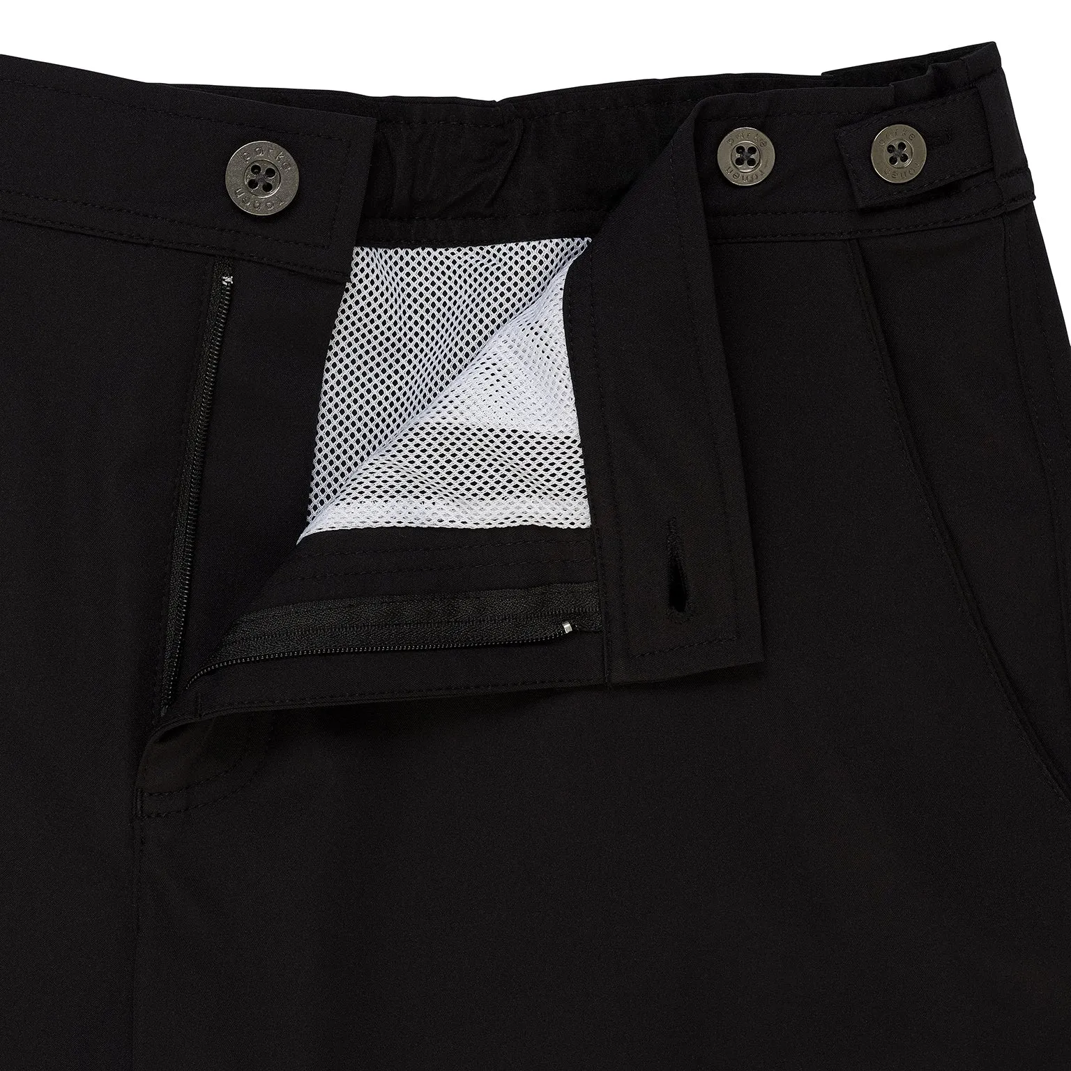 Black 6" Catalonia Solid Stretch Swim Short