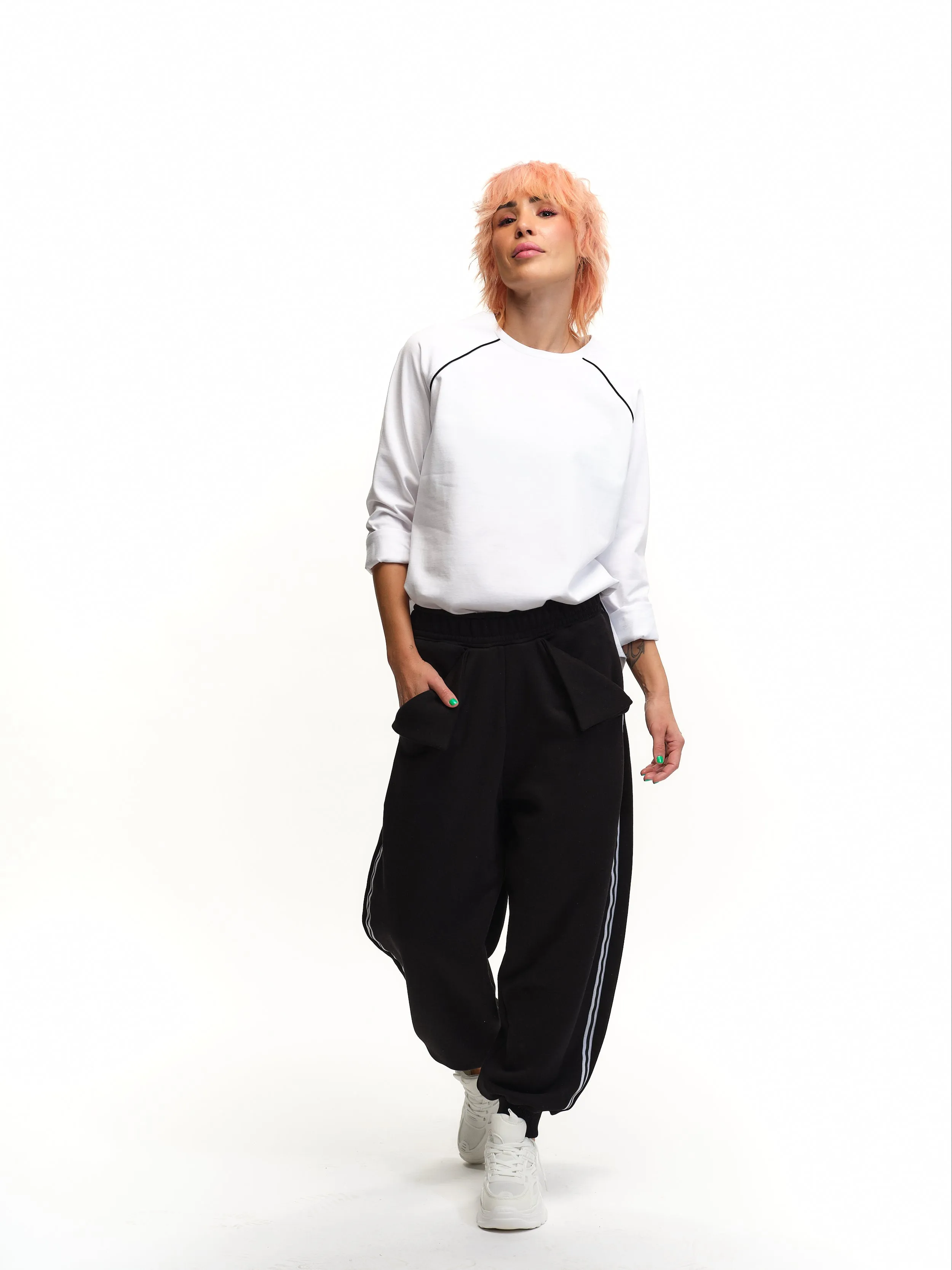 Black & White Two-Piece Activewear Set