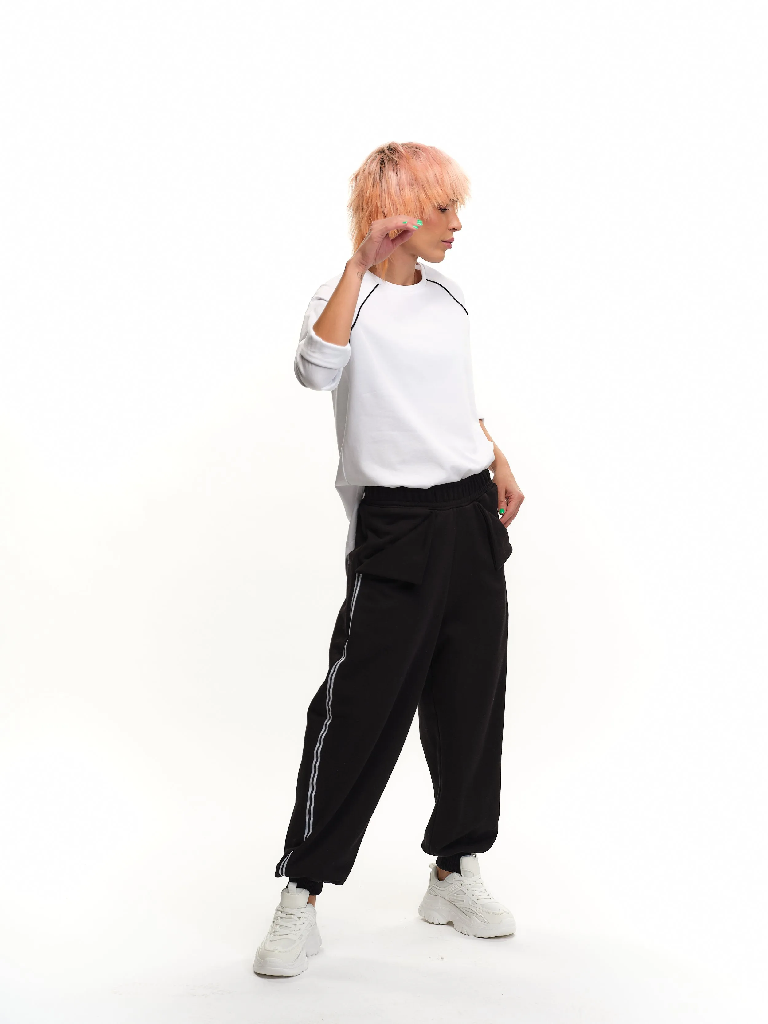 Black & White Two-Piece Activewear Set