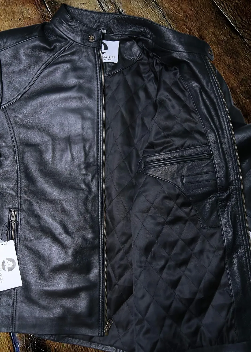 Black Casual Real Leather Jacket for Mens | Genuine Lambskin Motorcycle Biker Jackets