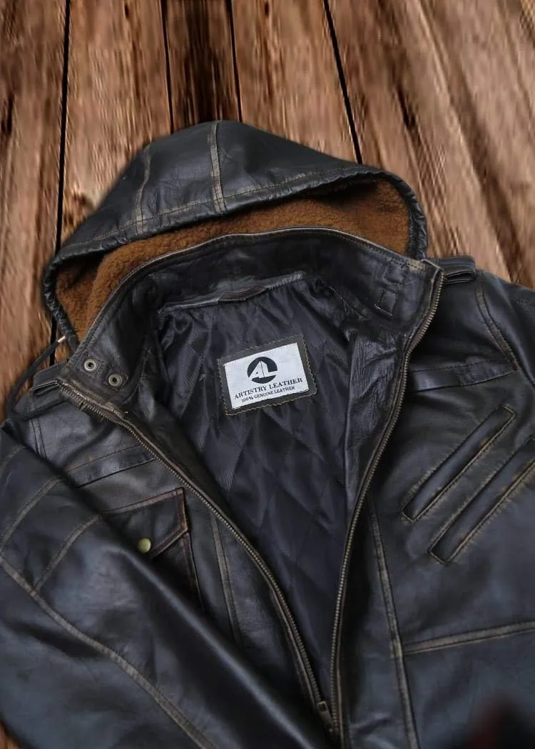 Black Casual Real Leather Jacket for Mens | Genuine Lambskin Motorcycle Biker Jackets