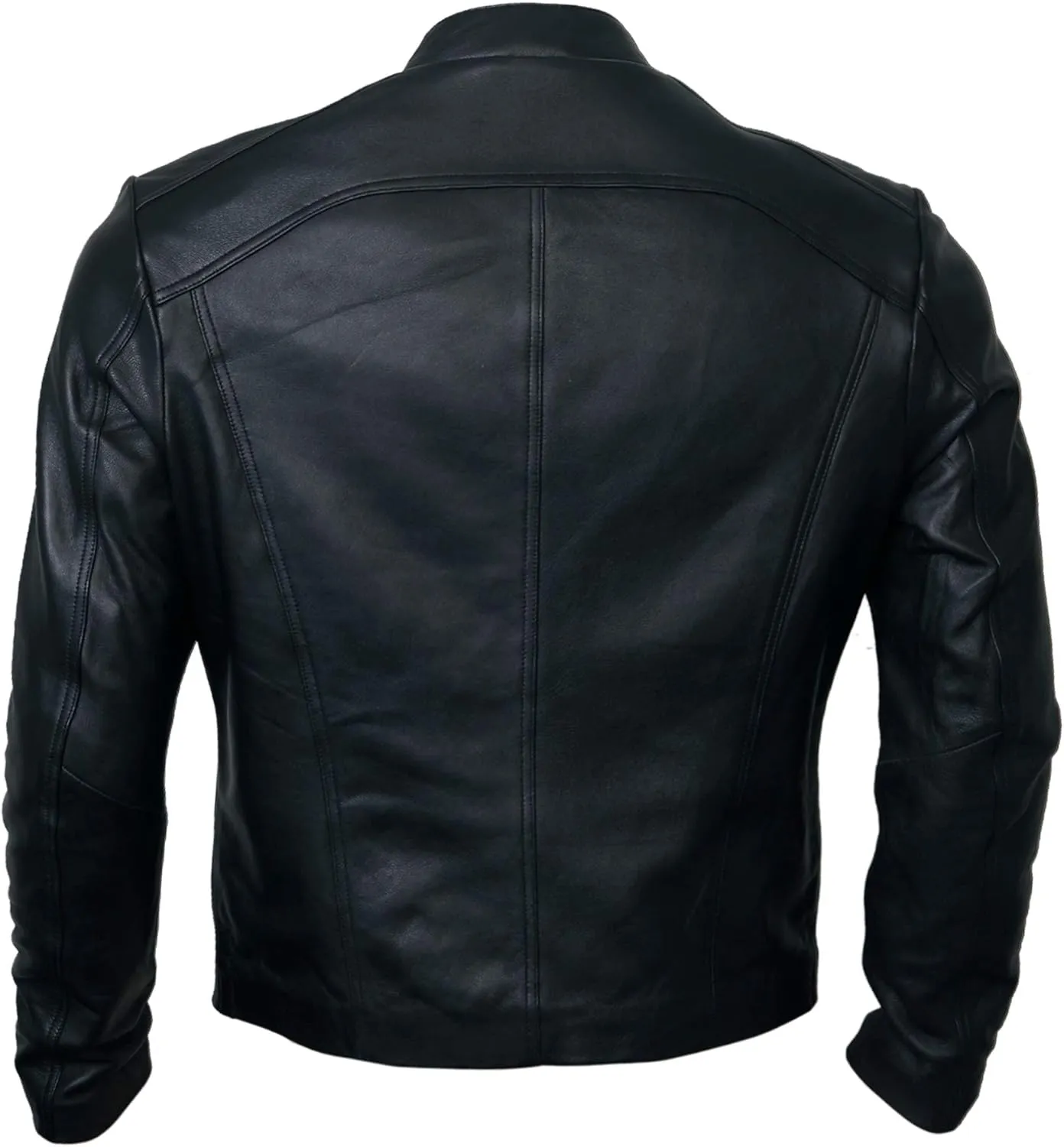 Black Casual Real Leather Jacket for Mens | Genuine Lambskin Motorcycle Biker Jackets
