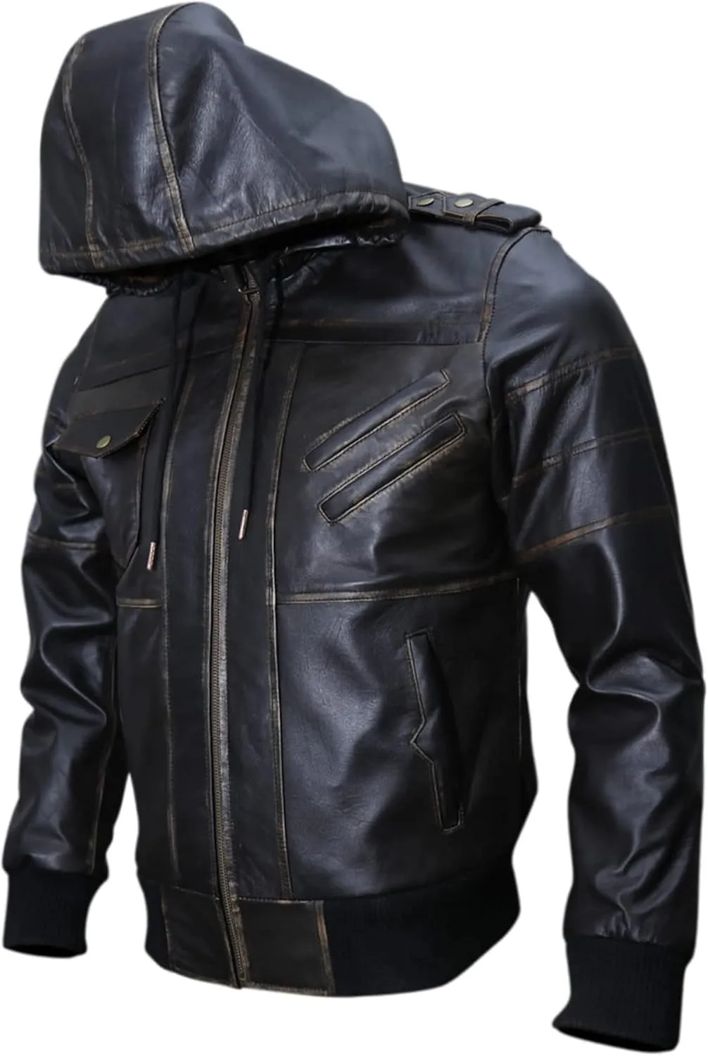 Black Casual Real Leather Jacket for Mens | Genuine Lambskin Motorcycle Biker Jackets
