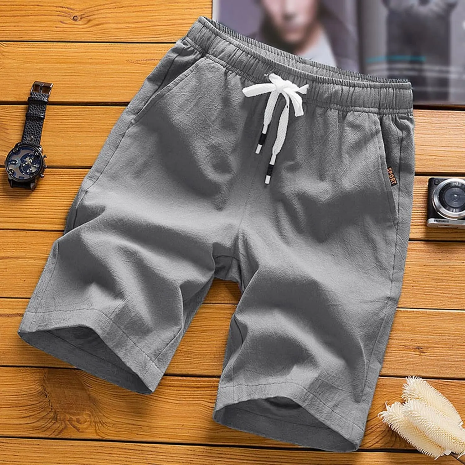 Board Shorts Mens Quick Dry Swim Trunks 9 Inch Men's Drawstring Long Bathing Suit for Men Swimwear Surf No Liner
