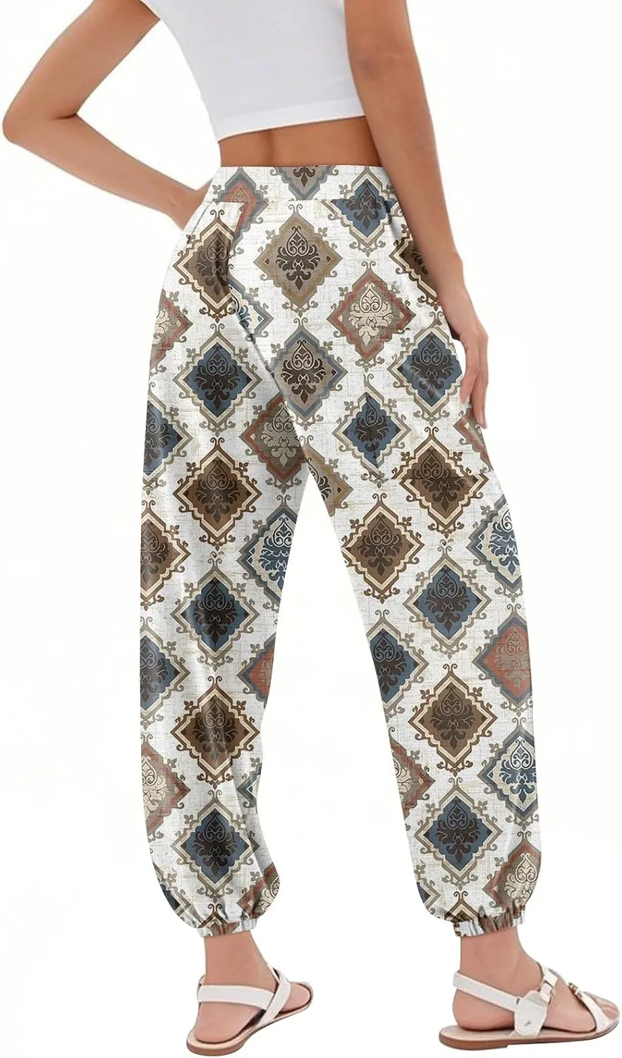 Boho Pants for Women - Hippie Harem Pants Women - Womens Flowy Pant with Pockets Comfy Bohemian Flowy Hippie Clothes A0