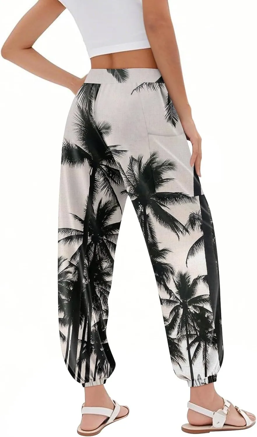 Boho Pants for Women - Hippie Harem Pants Women - Womens Flowy Pant with Pockets Comfy Bohemian Flowy Hippie Clothes I1