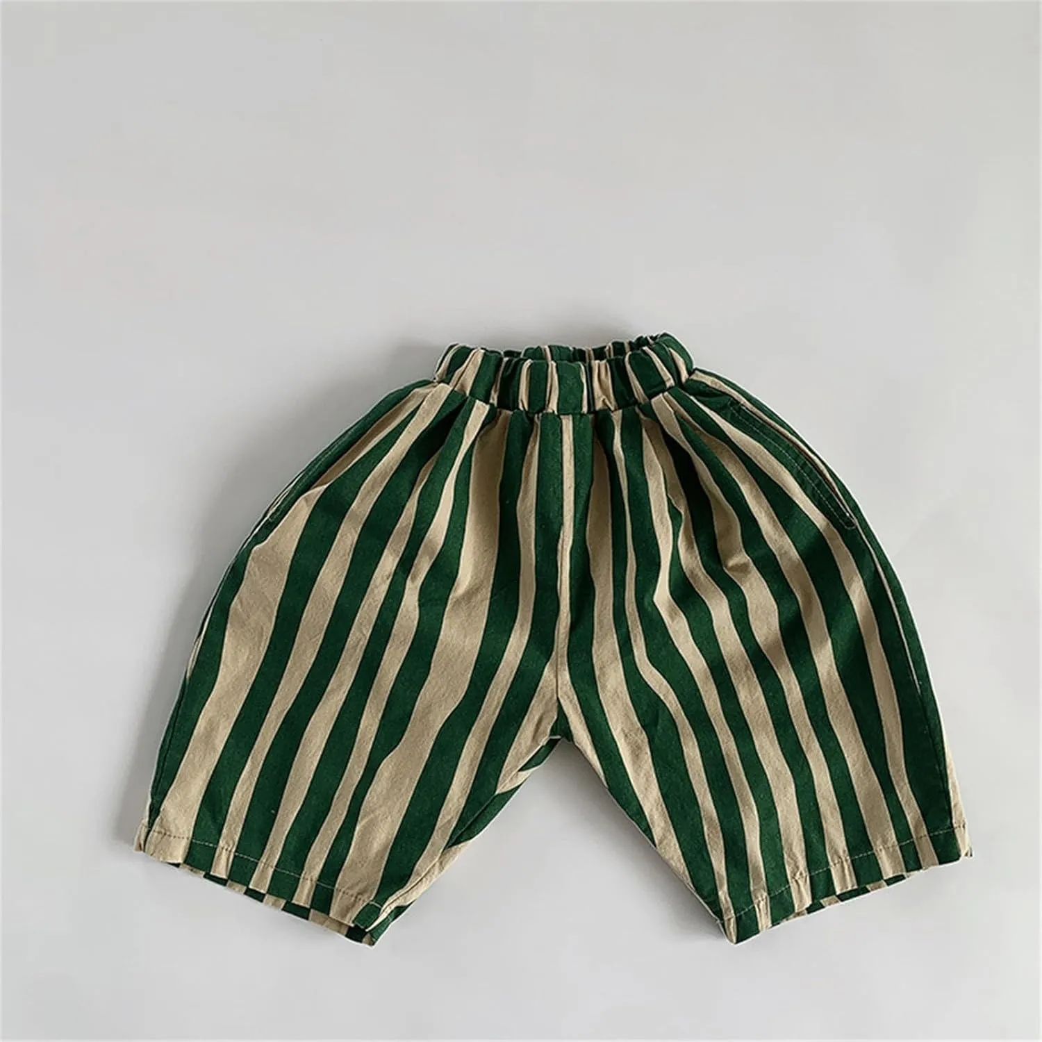 Boys' and Toddler Pull on Linen Pants Baby Striped Bloomer Trousers Elastic Basic Harem Joggers 0 Months 24 Month