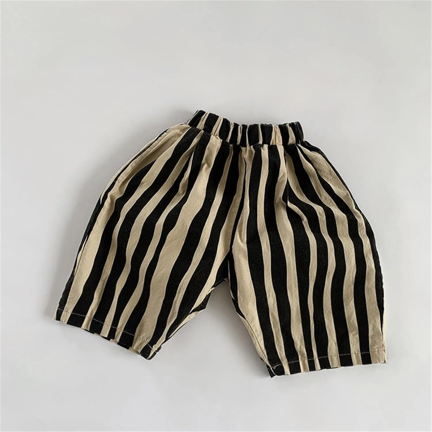Boys' Cotton Linen Harem Bloomers Pants for Baby Toddler Striped Bloomer Elastic Basic Harem Joggers 0 Months 24 Month