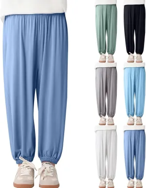 Boy's Girls Baggy Casual Harem Pants Kids Dance Solid Color Jogging Trousers Casual Loose Dance Sweat Pants