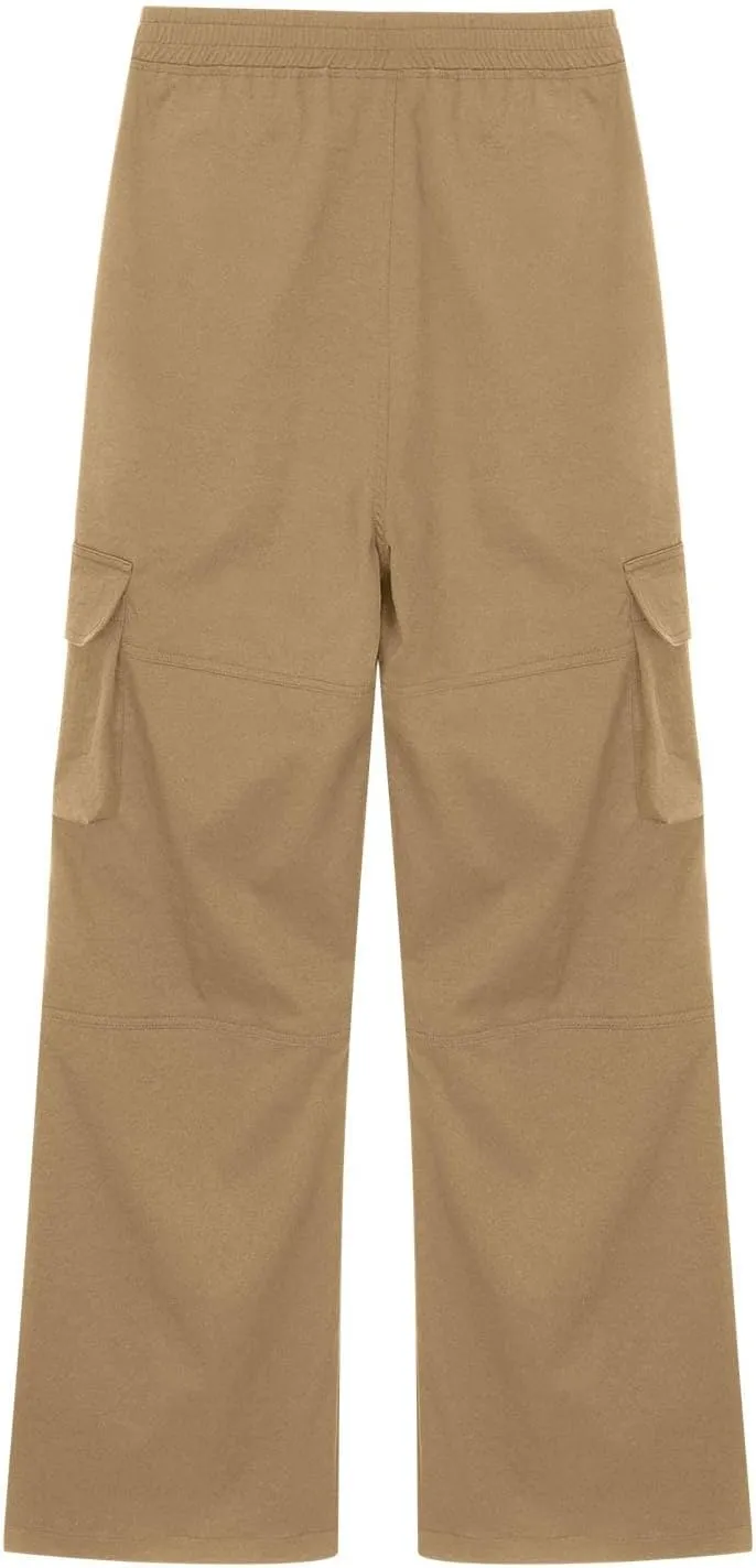 Boys Girls Cargo Pants Unisex Kids Casual Joggers Elastic Waisted Sweatpants for Teens Wide Leg Baggy Trousers