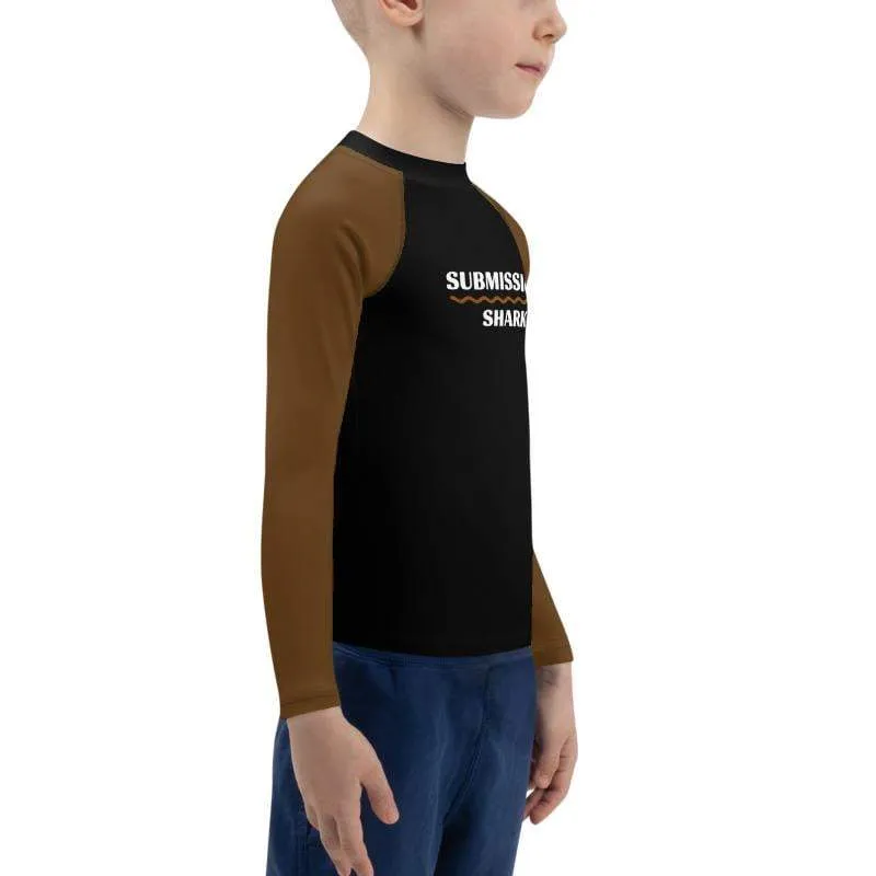Brown SS Premium Standard ~ Kid's Rash Guard