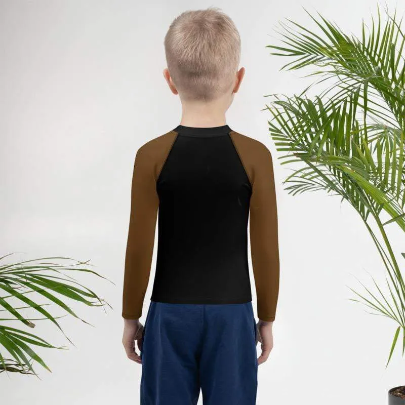 Brown SS Premium Standard ~ Kid's Rash Guard