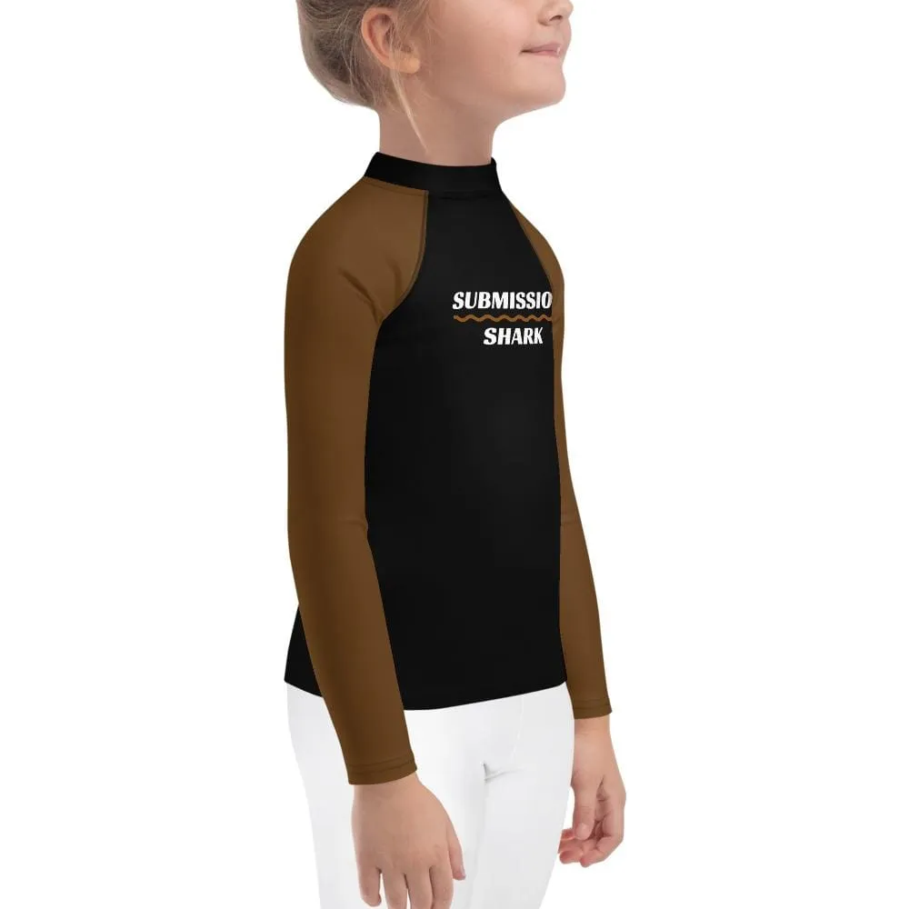 Brown SS Premium Standard ~ Kid's Rash Guard