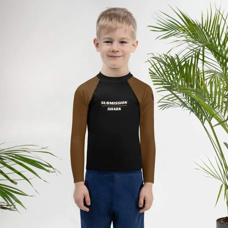 Brown SS Premium Standard ~ Kid's Rash Guard