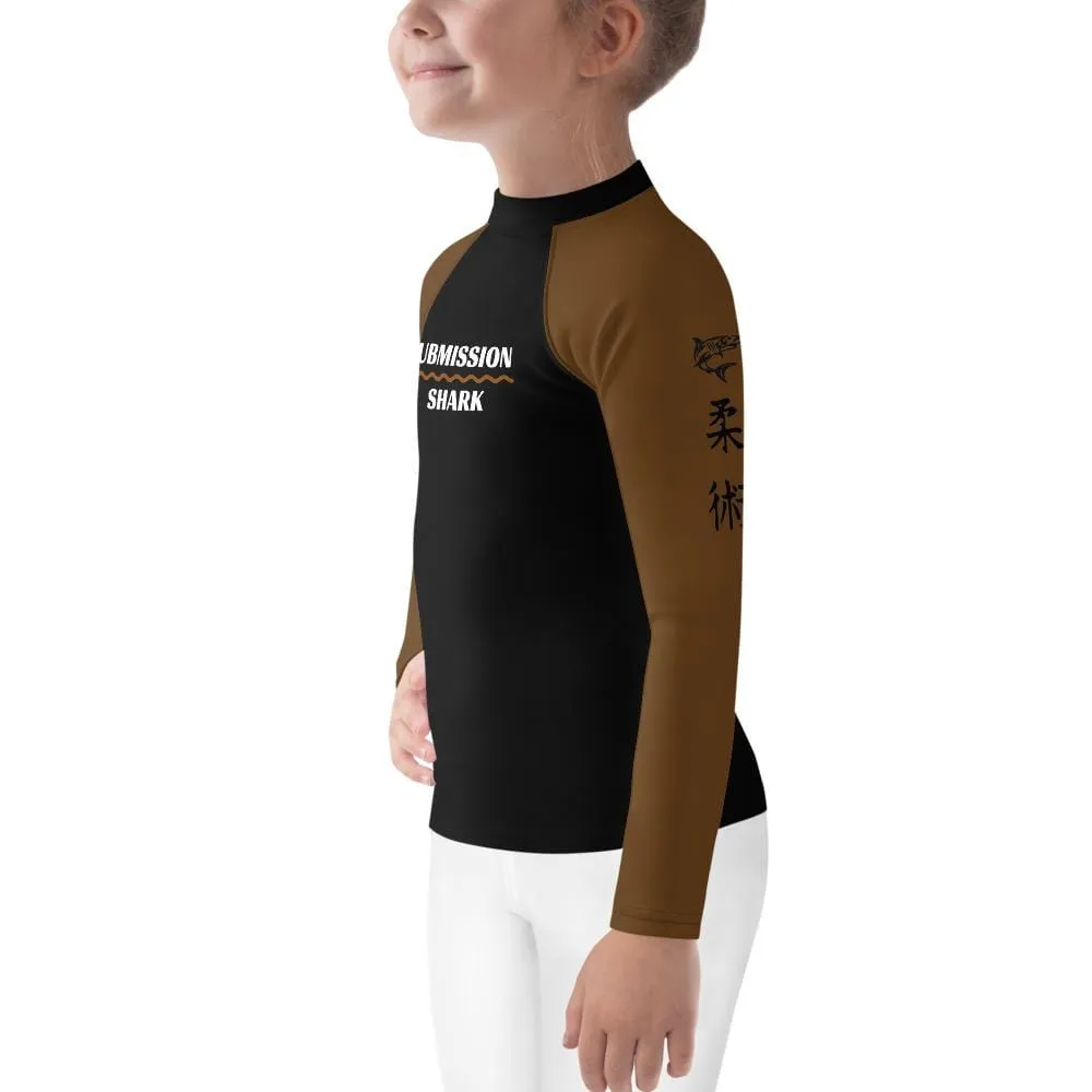 Brown SS Premium Standard ~ Kid's Rash Guard