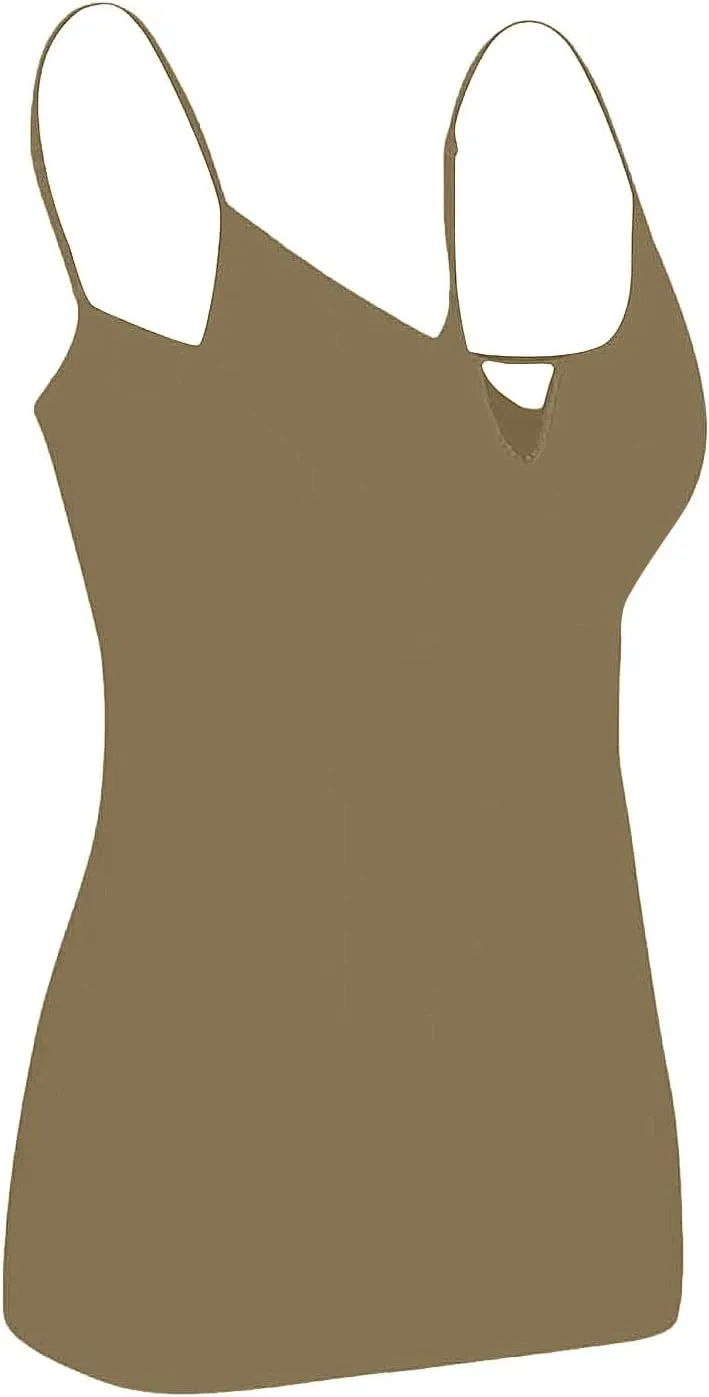 Built in Bra Tank Tops for Women Summer Plus Size Sleeveless Spaghetti Strap Camisole Padded Workout Yoga Cami Tops