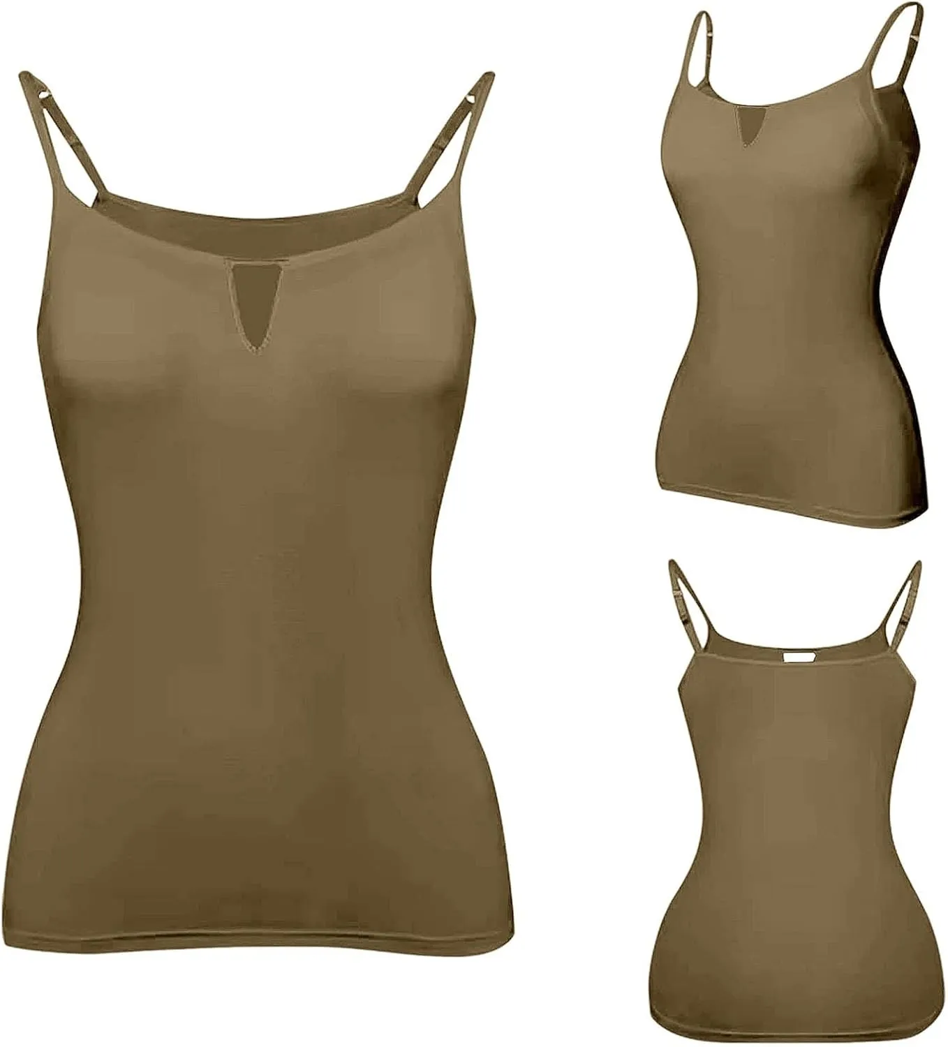 Built in Bra Tank Tops for Women Summer Plus Size Sleeveless Spaghetti Strap Camisole Padded Workout Yoga Cami Tops