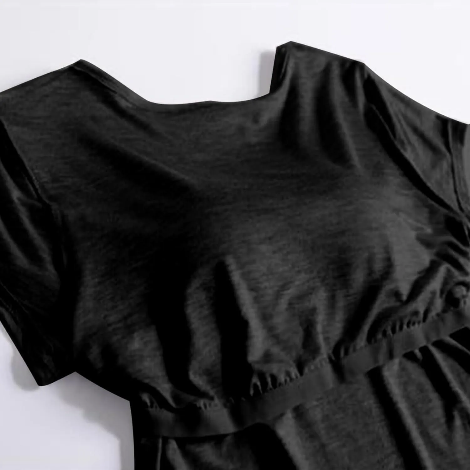 Built in Bra Tops for Women Plus Size Short Sleeve Tshirt Workout Sports Yoga T Shirt with Shelf Bra Pajama Top