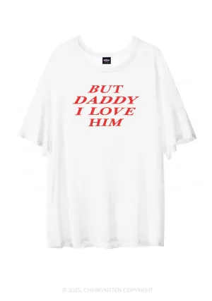 But Daddy I Love Him Pride Y2K Sheer Boyfriend Tee Cherrykitten