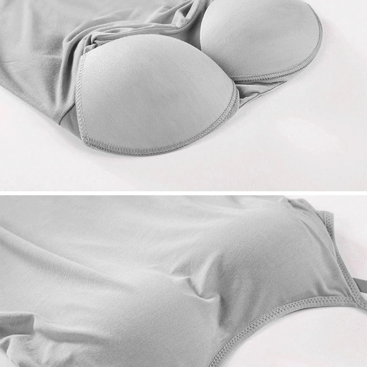 Camisole Tops for Women Summer Casual Spaghetti Strap Yoga Tank Tops Built in Bra Sports Padded Cotton Undershirts