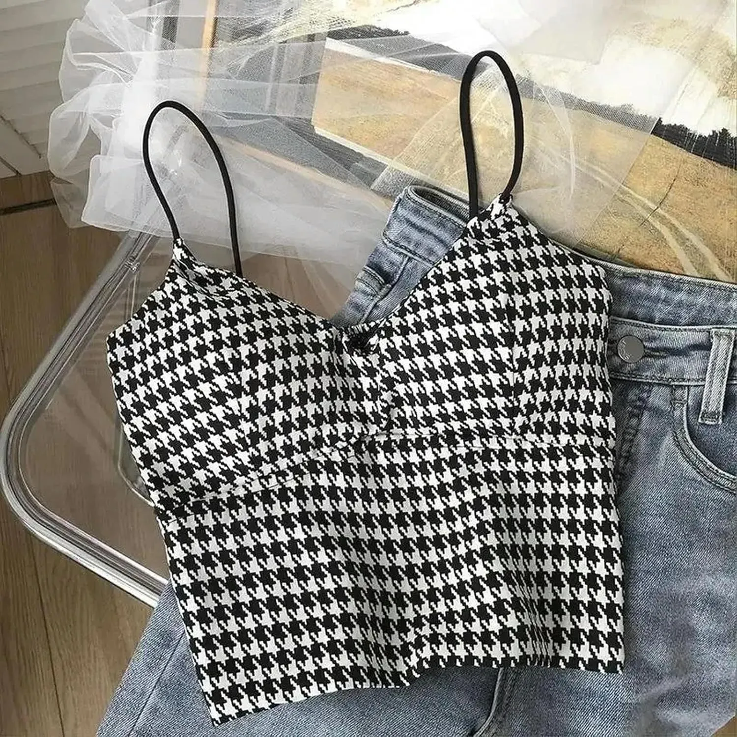Camisole Women's Summer Short Tops Camisole Vest Slim Fit Sports