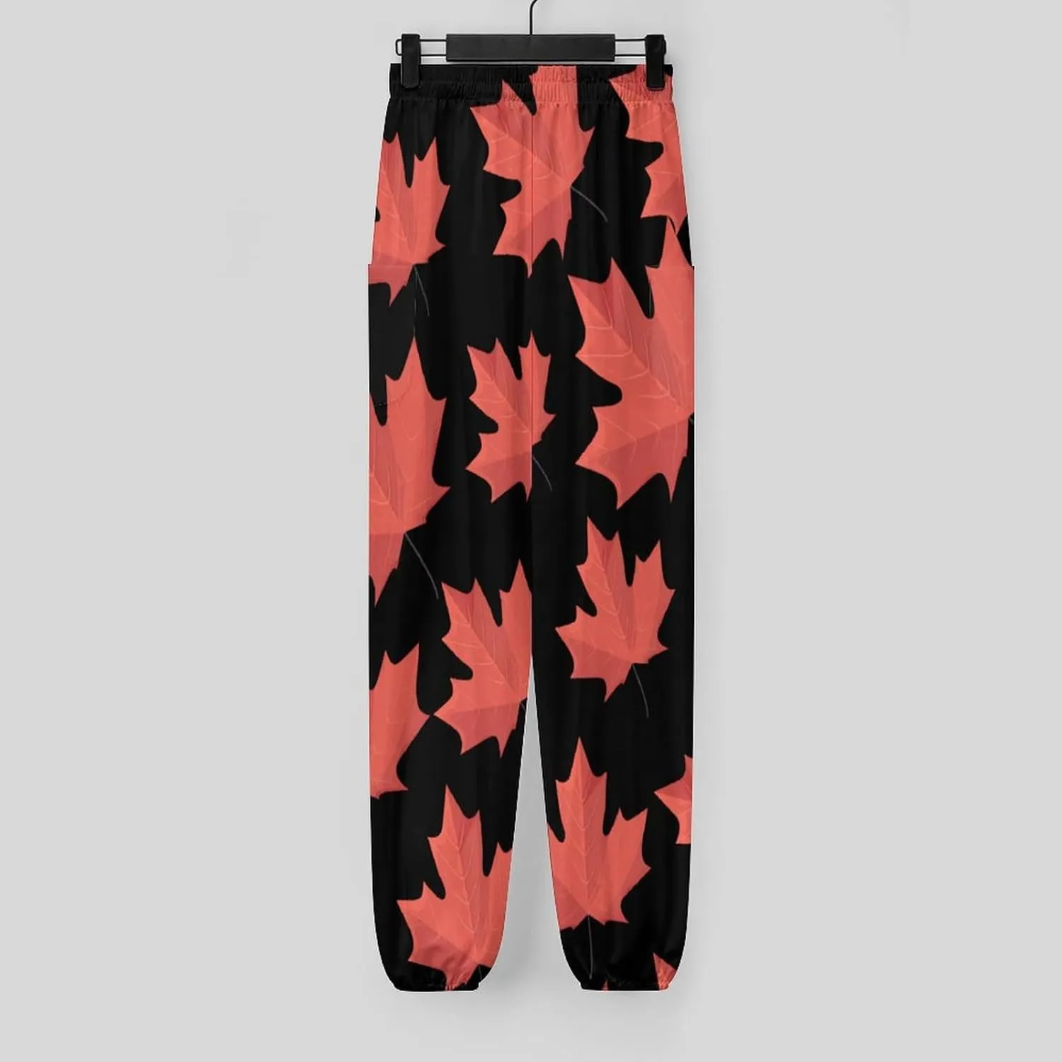 Canadian Maple Leaf Women's Harem Pants Lightweight Yoga Pants Beach Pants Dance Trousers with Pockets