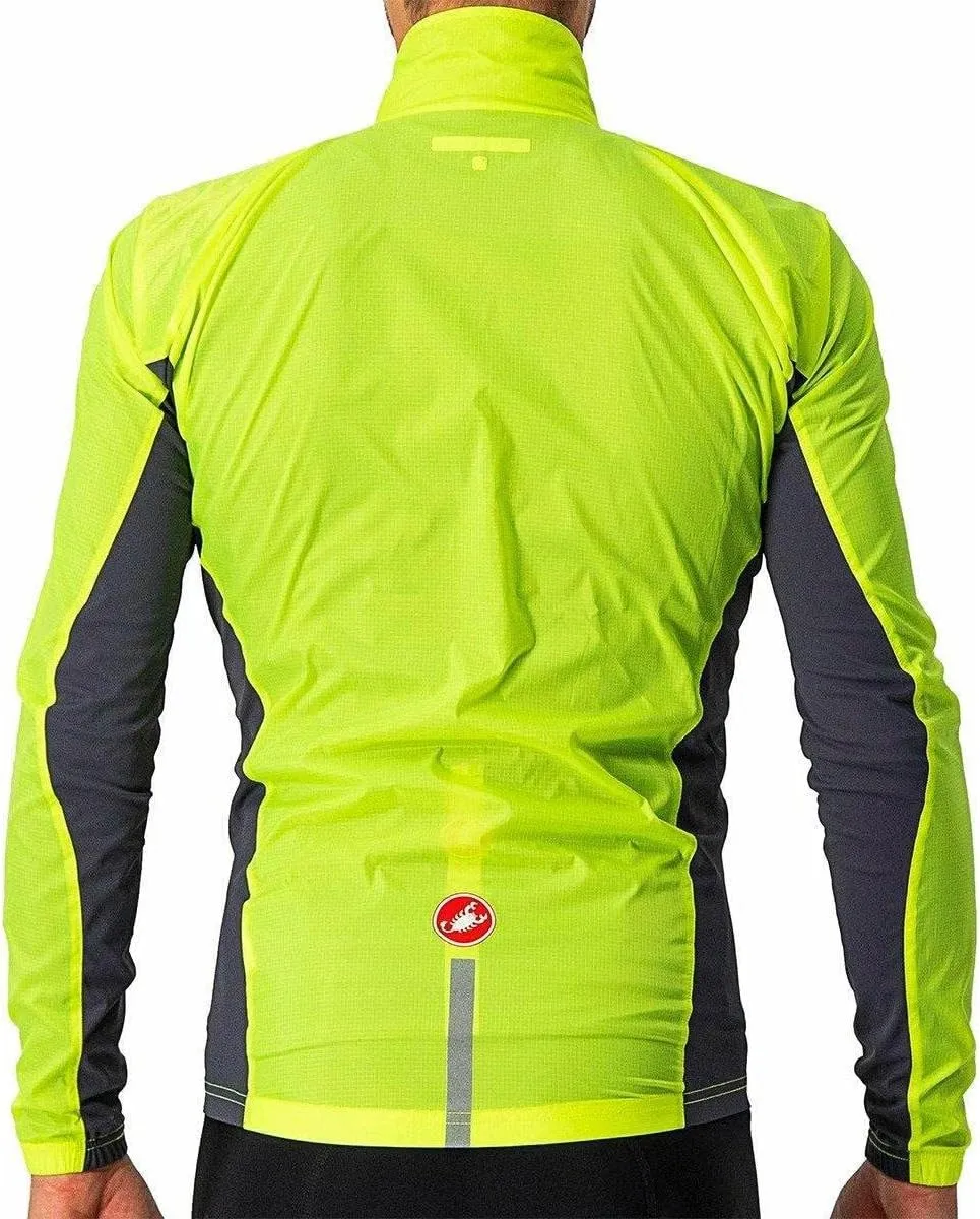 CASTELLI Men's Squadra Stretch Jacket, Windproof Zip Up Shell for Road Cycling
