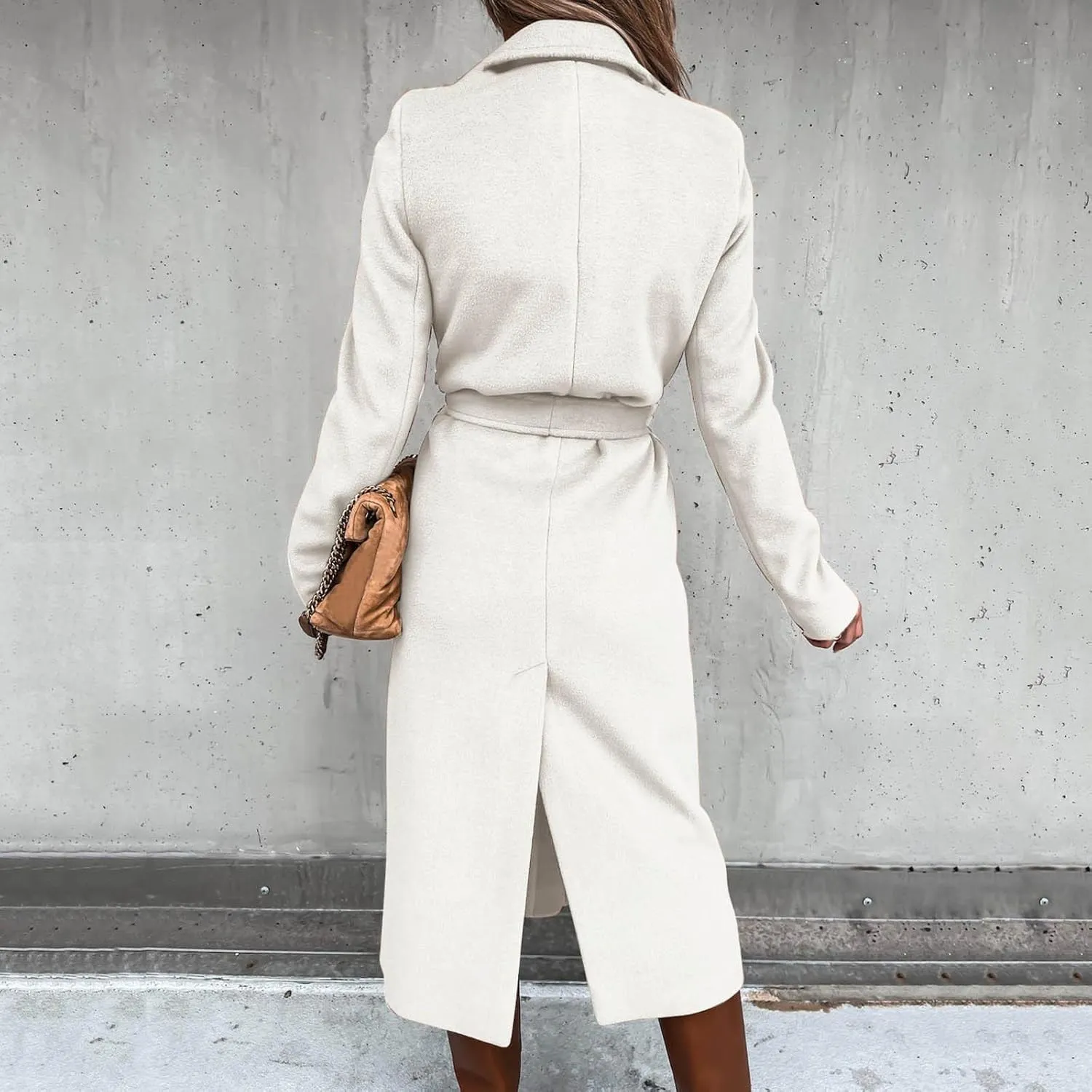 Casual Blazers for Women Long Sleeve Lapel Cardigan Open Front Plain Long Jacket Overcoat Trench Coat Fall Wrap Coat Winter