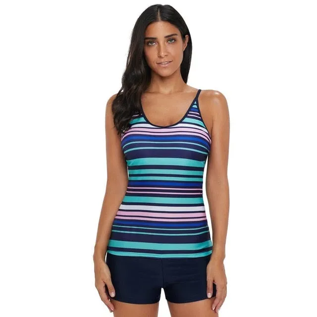 Casual Fashion swimwear women bikini set beach bikinis push up bikinis swimsuit Women Striped tankini mujeres dos piezas cupshe