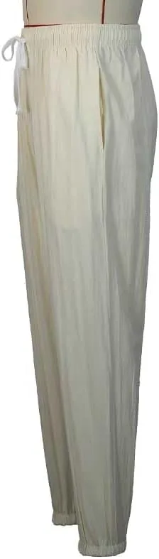 Casual Pants for Men Linen Japanese Pants Cotton Elastic Waist Comfy Beach