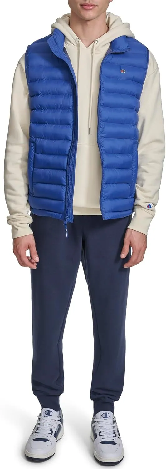 Champion Men's Packable Puffer Vest with Stand Collar