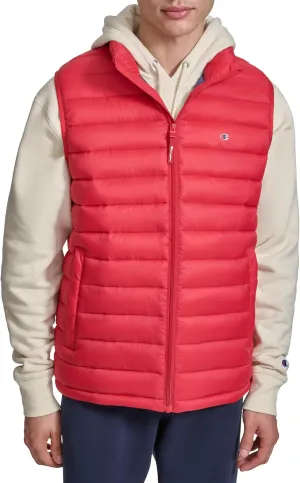 Champion Men's Packable Puffer Vest with Stand Collar
