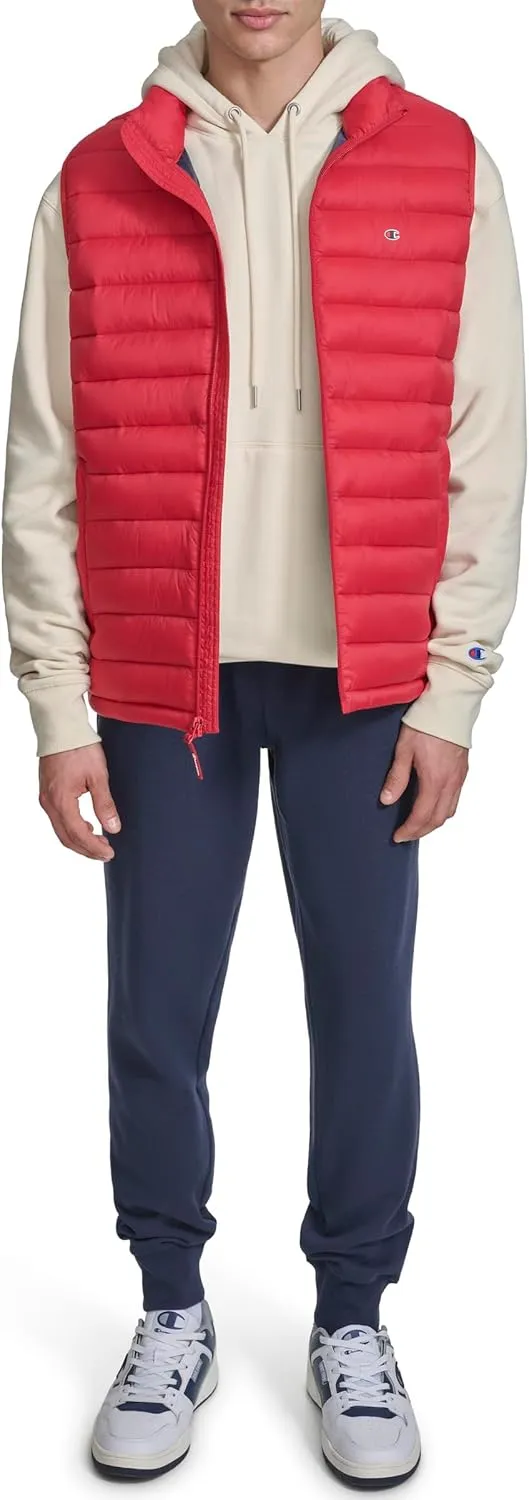 Champion Men's Packable Puffer Vest with Stand Collar