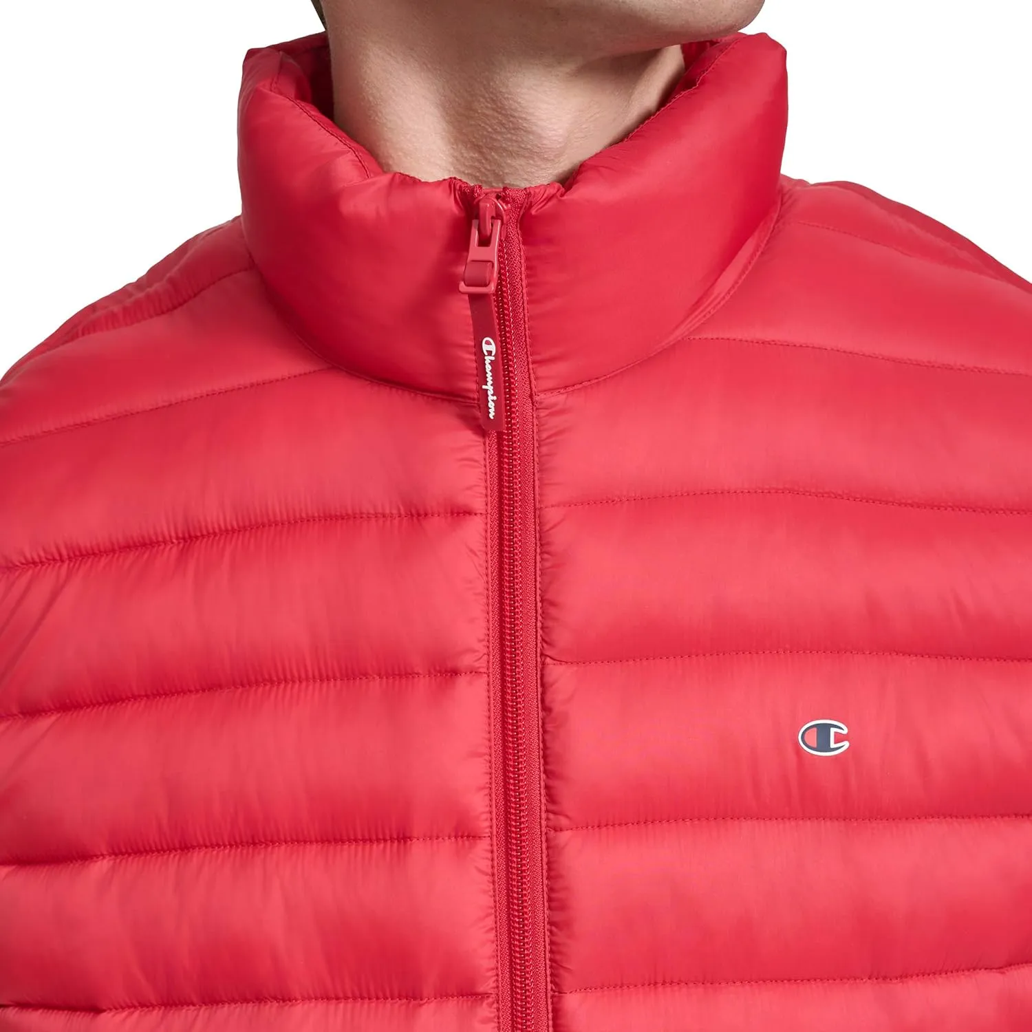 Champion Men's Packable Puffer Vest with Stand Collar