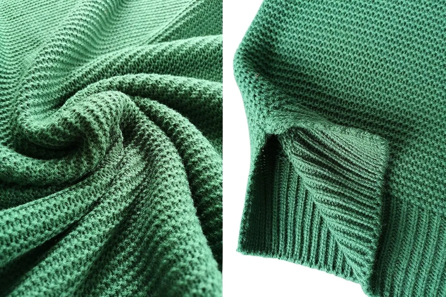 CHARTOU Women Chunky Knitted Turtleneck Sweater Oversized Cable Knit Sweater Pullover Warm Jumper Top