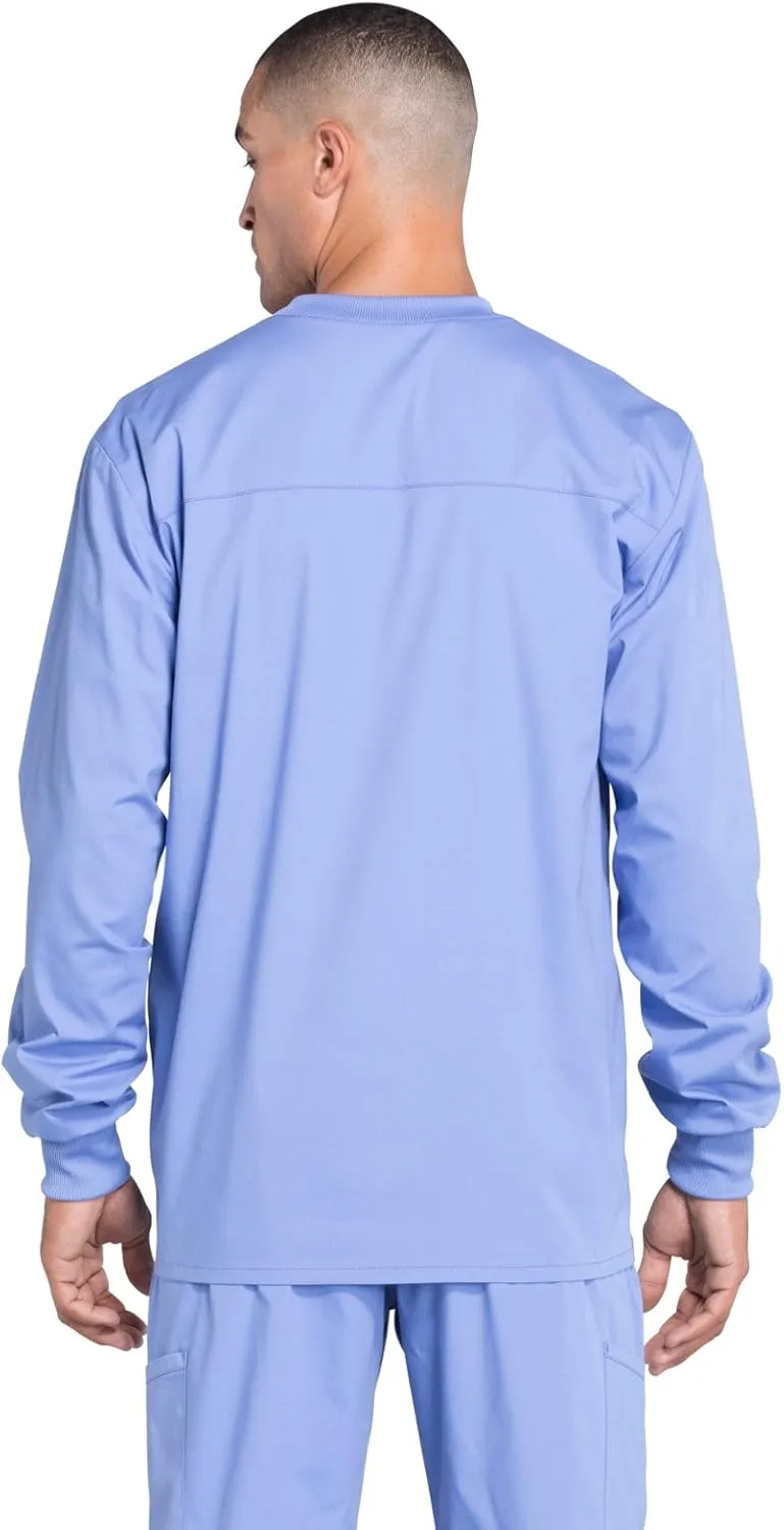 Cherokee Men's Medical Scrub Jacket Snap Front with Long Sleeve WW360