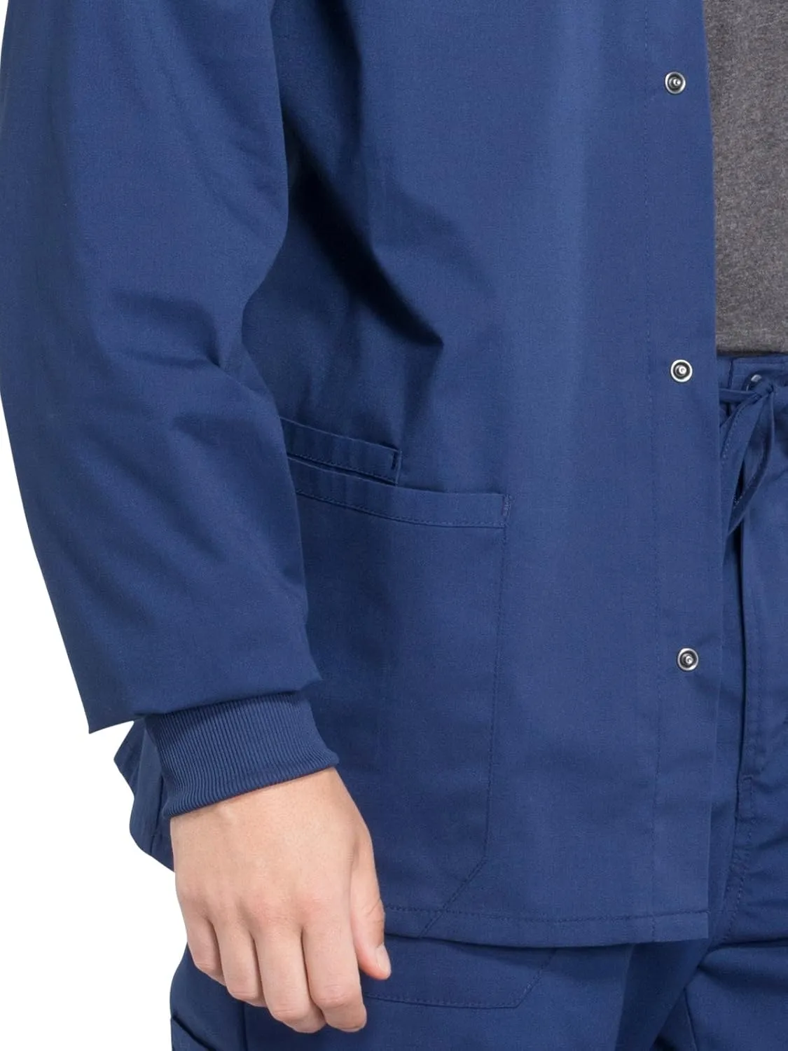 Cherokee Men's Medical Scrub Jacket Snap Front with Long Sleeve WW360