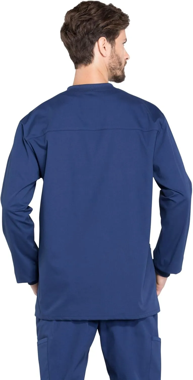 Cherokee Men's Medical Scrub Jacket Snap Front with Long Sleeve WW360