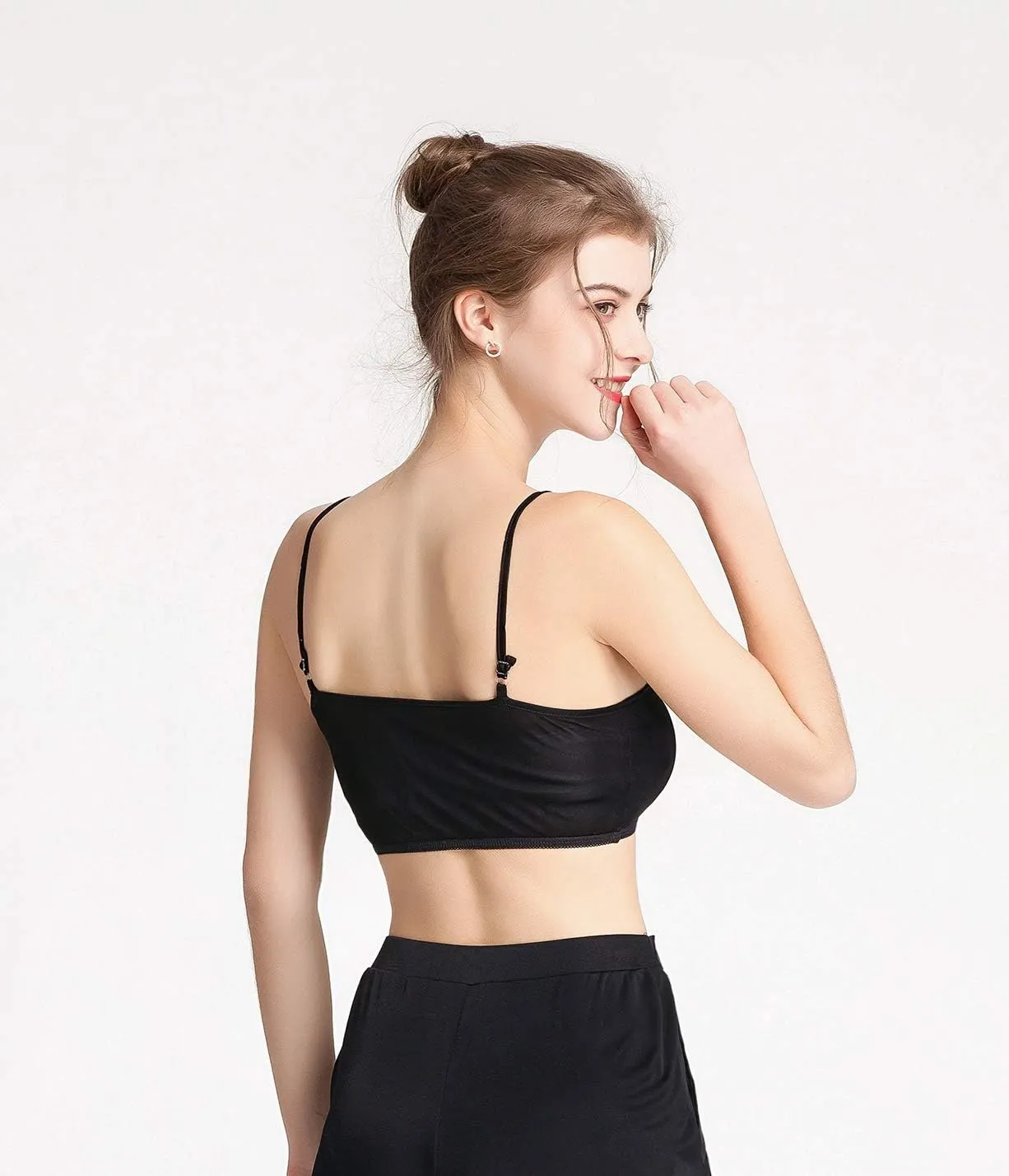 CLC Women's Mulberry Silk Half Camisole Non-Padded Tops