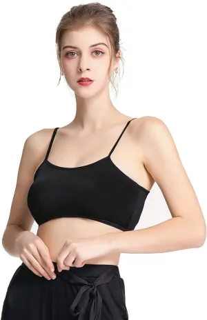 CLC Women's Mulberry Silk Half Camisole Non-Padded Tops