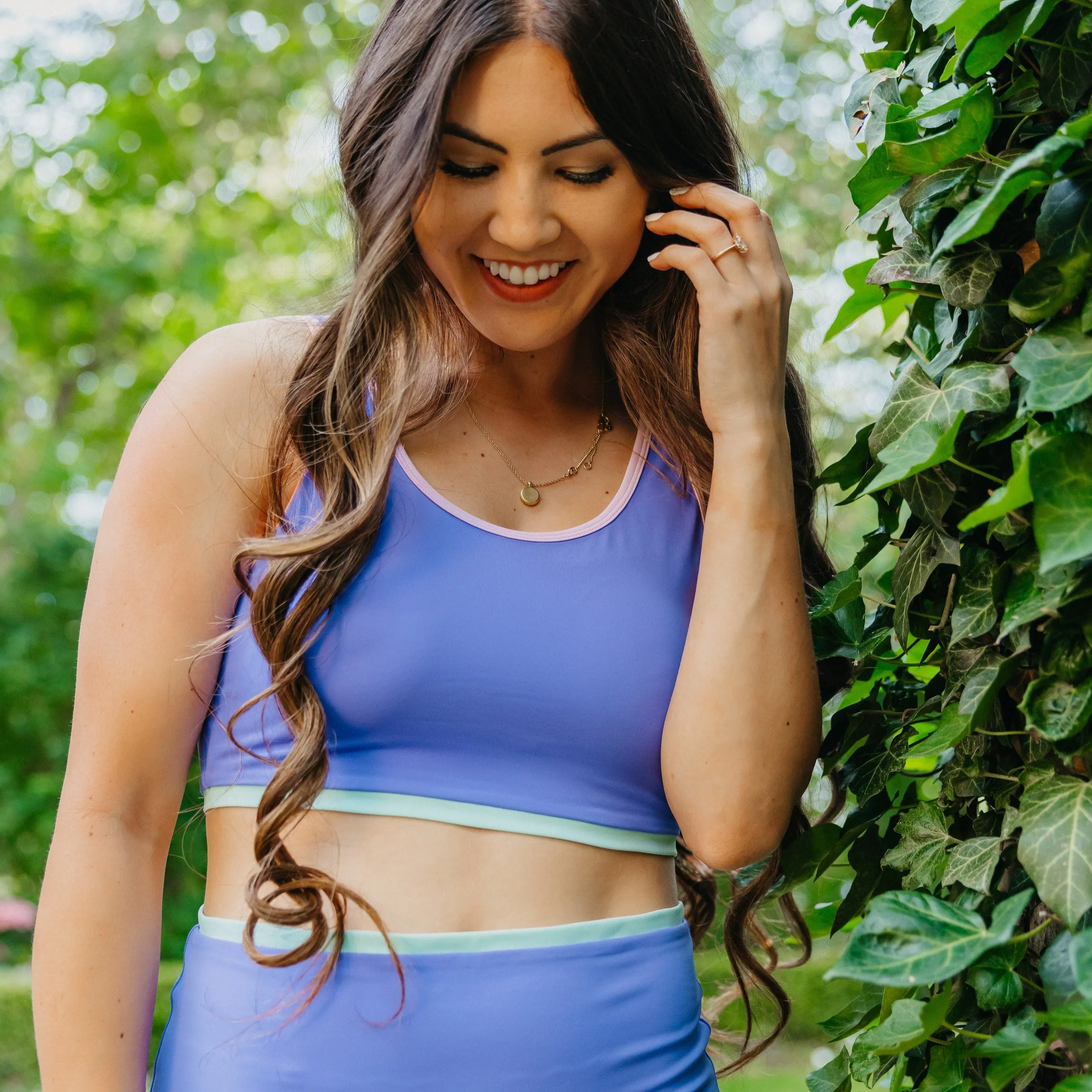 Coastal Bikini Top - Purple Colorblock
