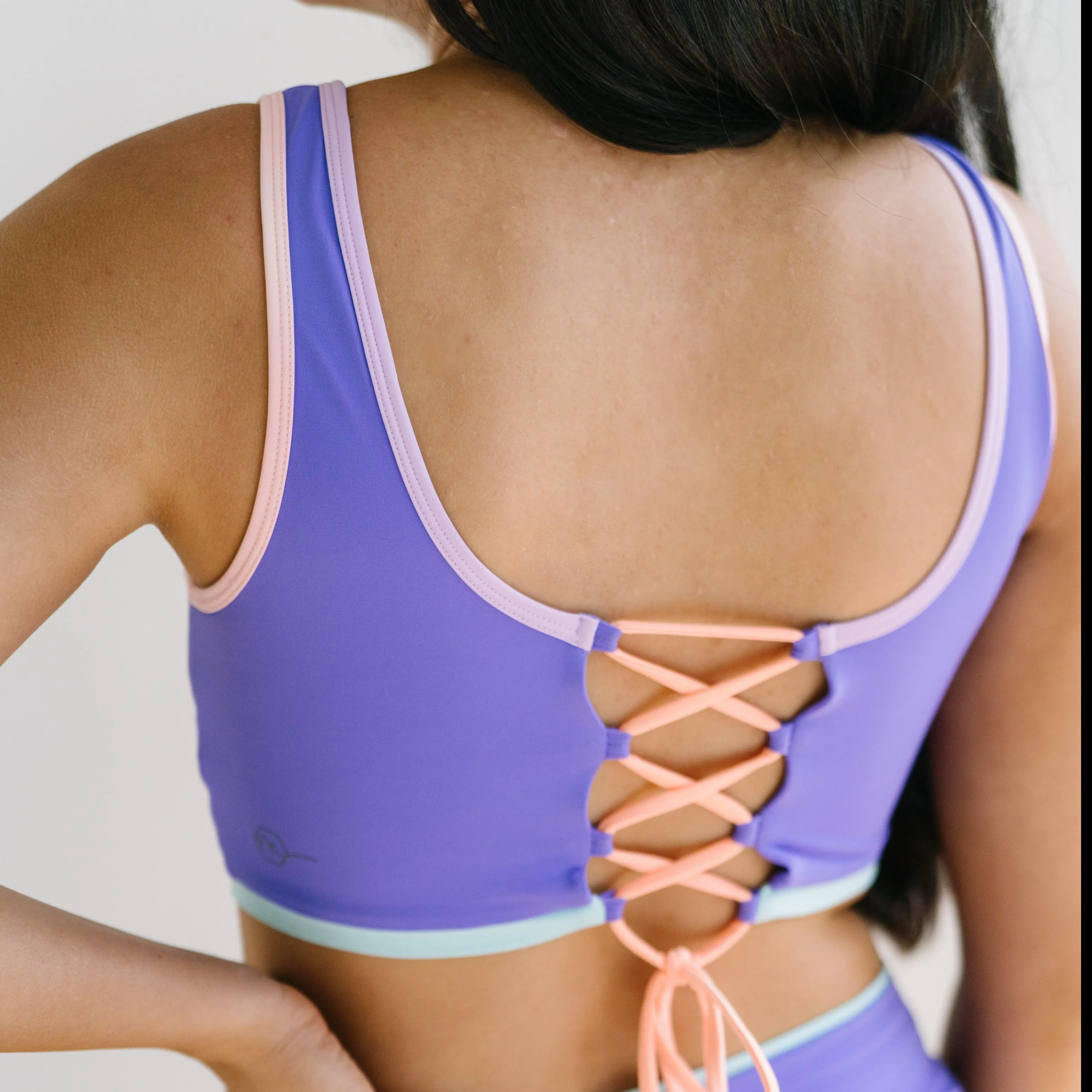 Coastal Bikini Top - Purple Colorblock