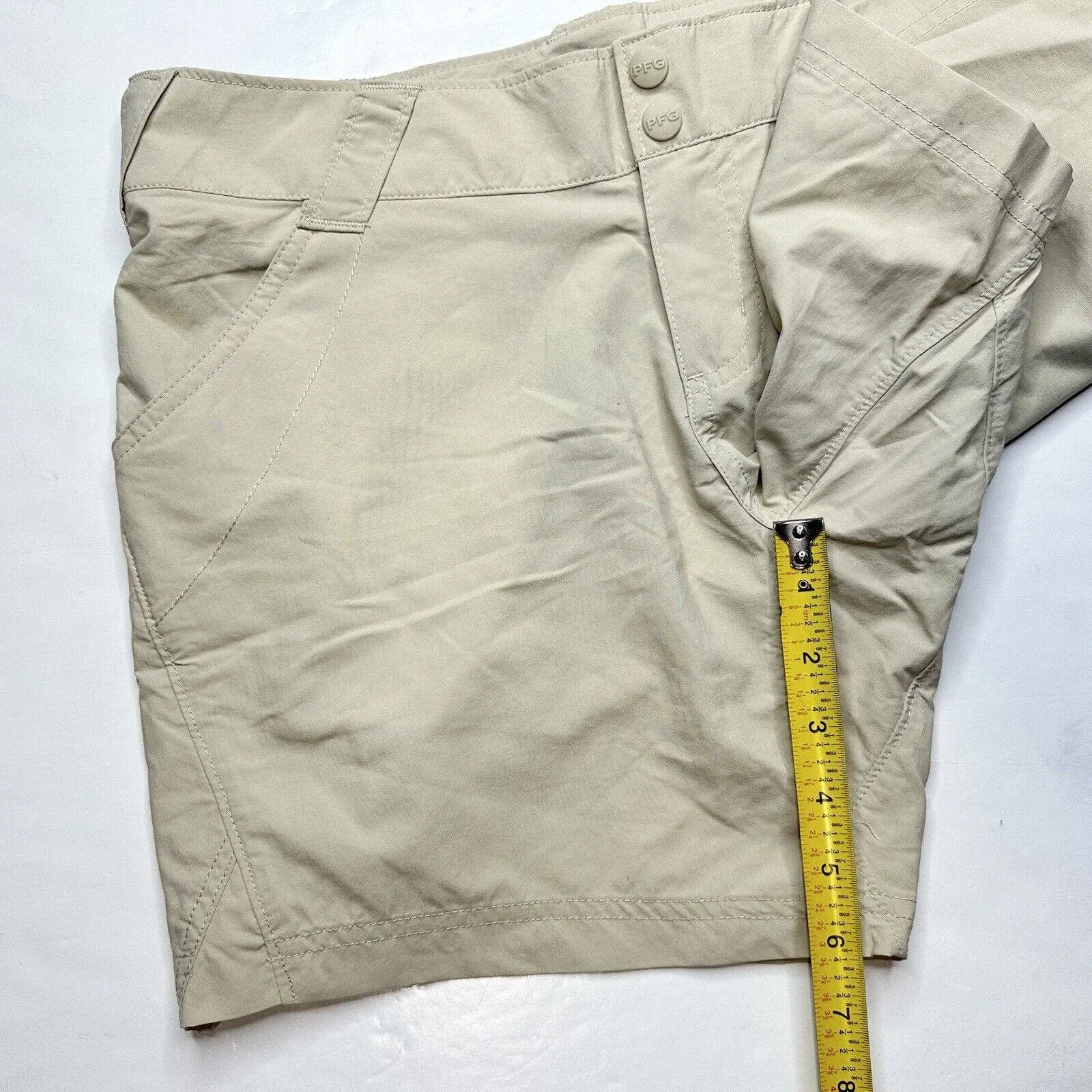 Columbia PFG Coral Point II Shorts Medium Beige Nylon Quick Dry UPF Hiking NEW