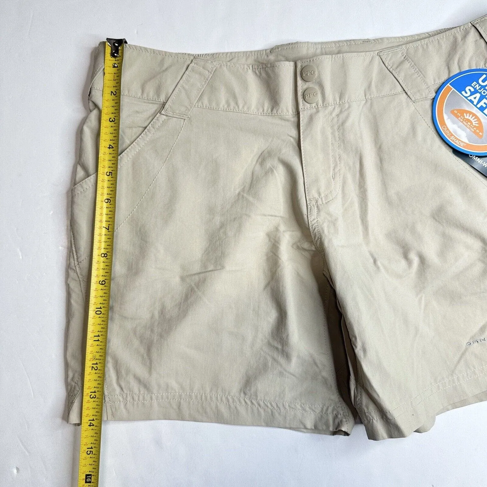 Columbia PFG Coral Point II Shorts Medium Beige Nylon Quick Dry UPF Hiking NEW
